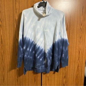 Victoria’s Secret PINK Tie Dye Dolman Mock Neck Sweater Long Sleeve Top